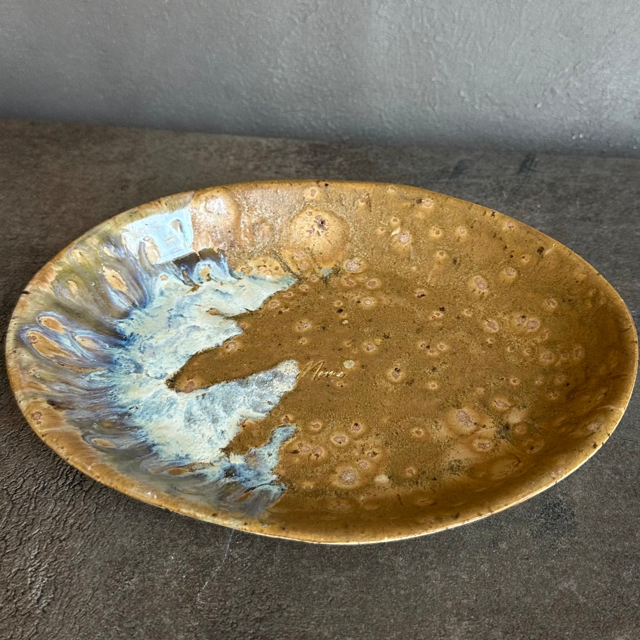 Golden Stoneware Plate